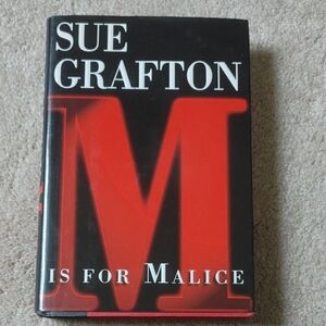 Sue Grafton 'M is for Malice' Hardcover Book